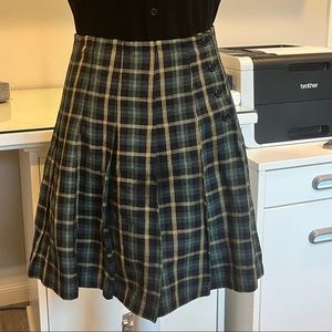 Vintage Ann Taylor plaid pleated skirt